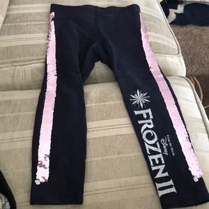Toddler sequin blue frozen leggings
